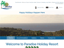 Tablet Screenshot of paradise.caravanparks.co.za