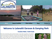 Tablet Screenshot of lalanathi.caravanparks.co.za