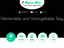 Tablet Screenshot of kwarie.caravanparks.co.za