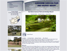 Tablet Screenshot of karridene.caravanparks.co.za